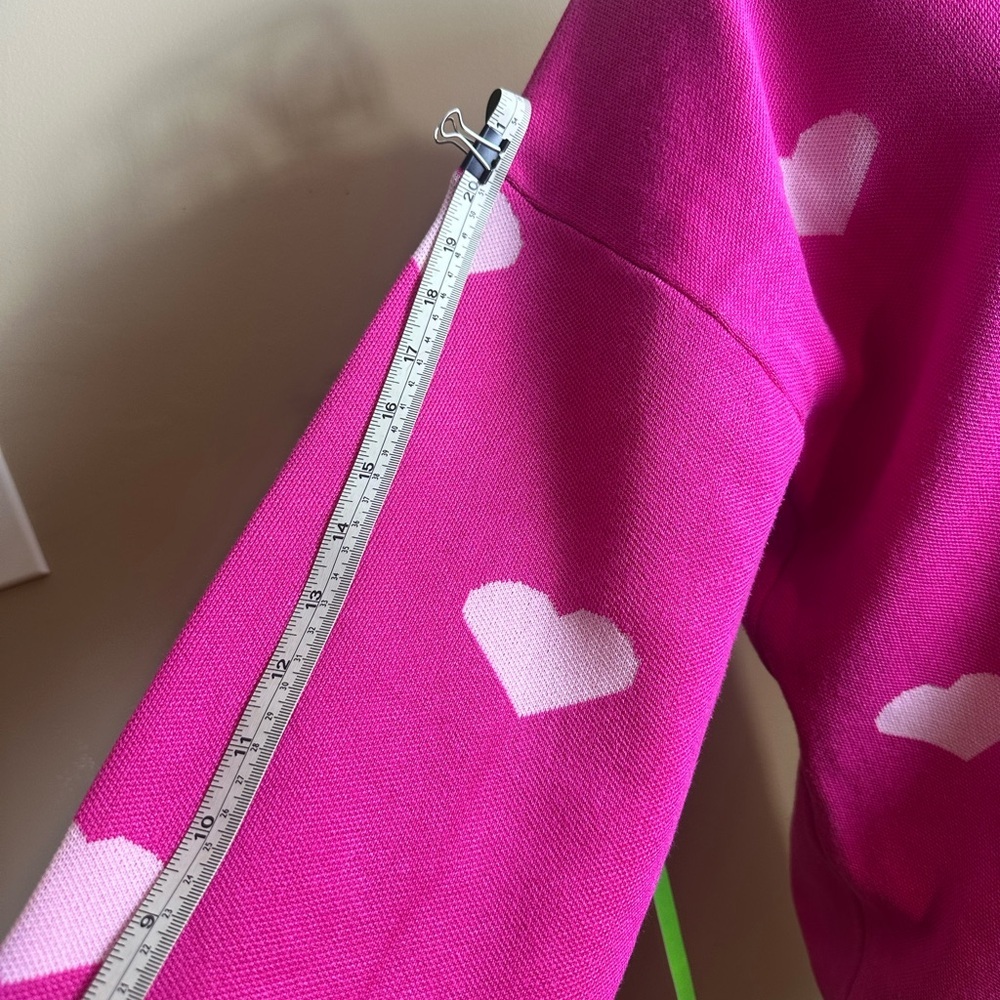 Vibrant Pink Heart Sweater - Picture 2 of 4